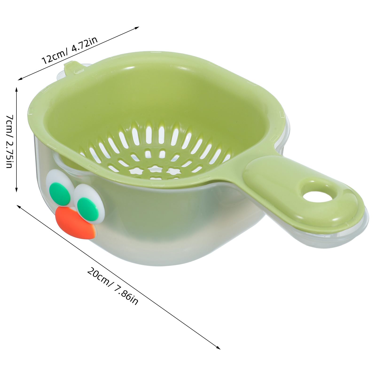 Healeved 3-teiliges Set doppelwandiger Abtropfkörbe, Gemüsewaschsiebe, stapelbare Küchensiebe, Obstwaschbehälter für Beeren und grüne Tomaten