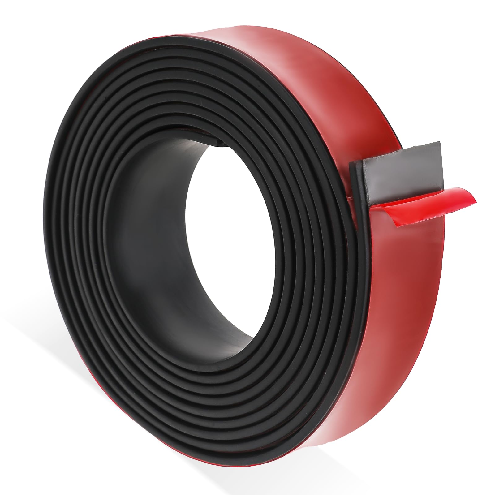 Rubber Strips with Adhesive Backing, 25mm(W) x 2mm(T) x 2m(L) Solid Rubber Seal Strip Neoprene Rubber Tape Roll for DIY Gaskets Pads Seals Crafts Protection Warehouse Flooring Rubber Strips