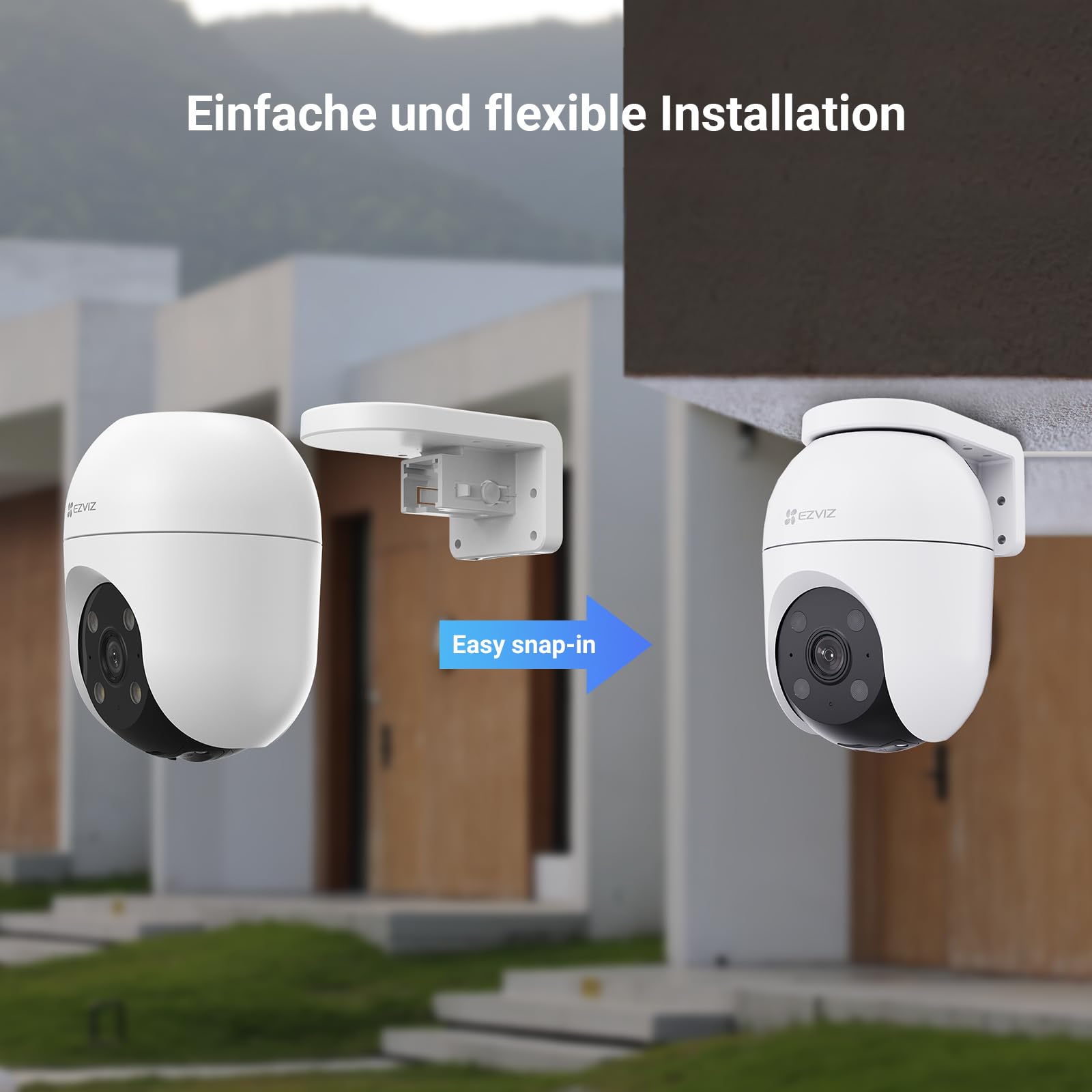 EZVIZ 5MP Pan&Tilt Überwachungskamera Aussen WLAN, 360° PTZ, Personen-/Fahrzeugerkennung, Zwei-Wege-Audio, Automatische Verfolgung, Farbnachtsicht, 2,4/5GHz WLAN 6, Wetterfest, C8c 3K 2er Pack