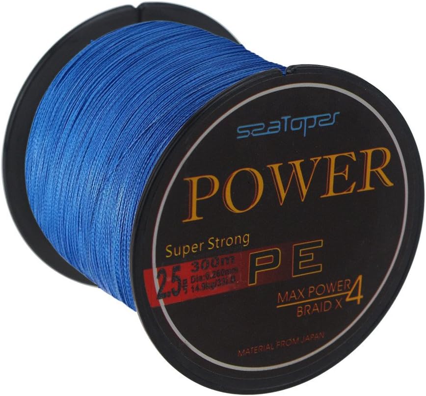Super Strong Braided Fishing Line 300M / 328 Yards 60LB 0.400mm Saltwater PE Fishing Braid Line Blue