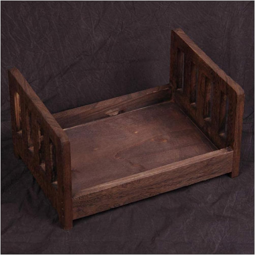 🔥 Crаzу Dеаlѕ JIANWEI Baby Photography Bed, Newborn Photography Crib Props | Baby Photo Props White Wood Doll Bed, Detachable Photo Background for Baby Photo Studio Shoot Posing