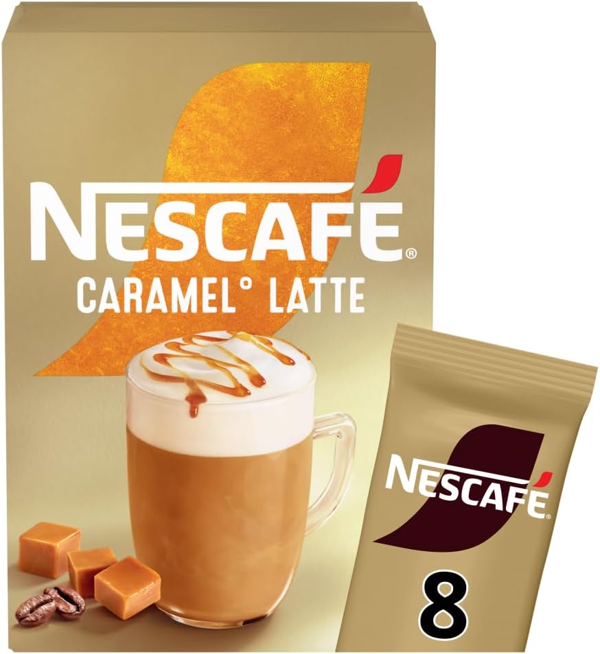 NESCAFE GOLD Caramel Latte Coffee 8 Sachet