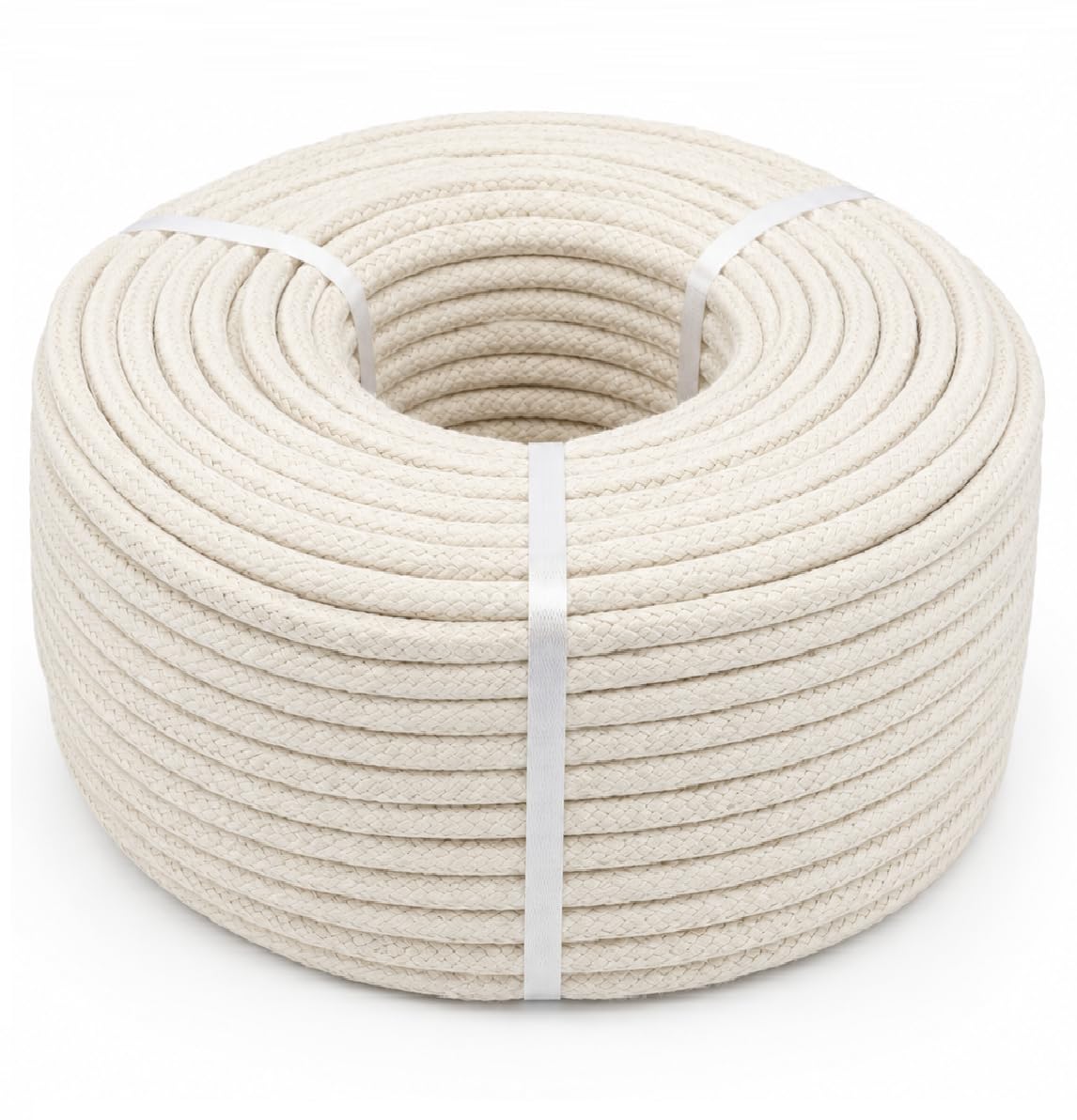 Universal Strong Cotton Rope 10 mm Braided Thick Rope for Decor, Hanging, Tug of War ETC Heavy Duty Natural Rope Multi Purpose Use for Multi Uses Moti Rassi, Off-White (20 feet)-image-36
