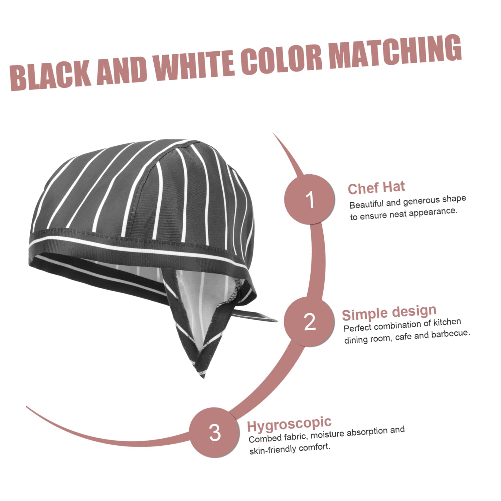 BESPORTBLE Regolazione Del Cappello Da Cucina Cappelli Berretto Da Ristorazione Finestra Mobile Cuoco Tappo Servizio Di Ristorazione Berretti Da Uniforme Da Cameriere Cotone