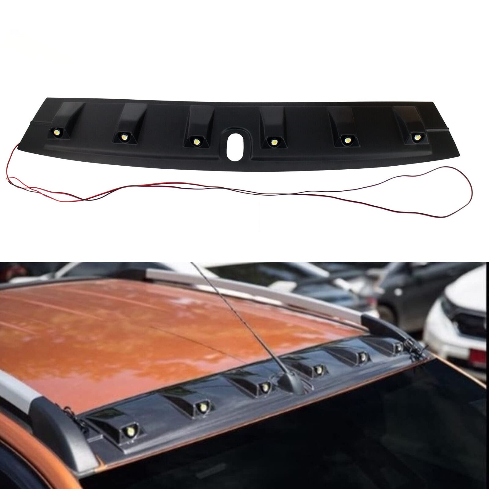 Buy JHCHAN Front Roof Spoiler Cover Trim For Ford Ranger 20152022