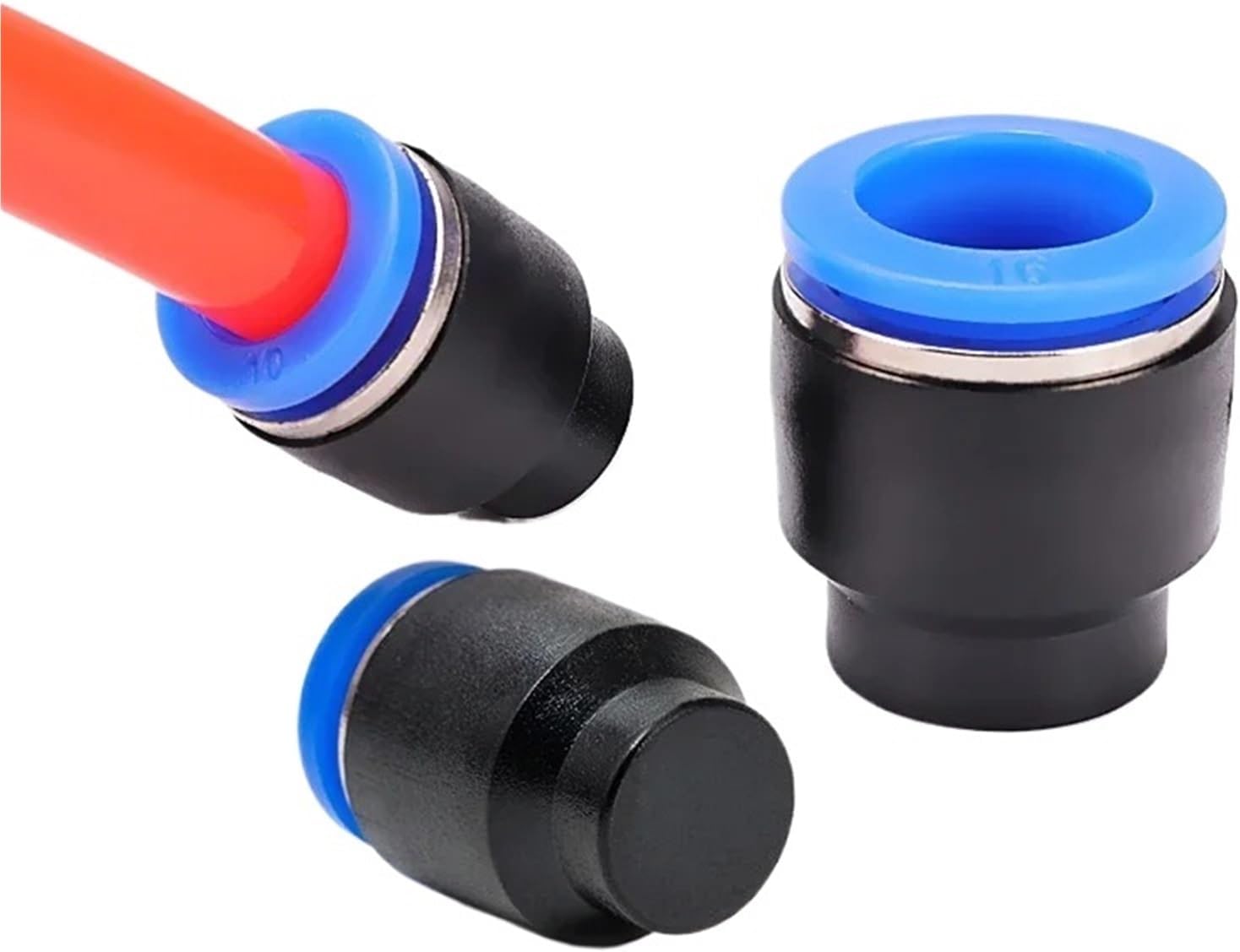 5Pcs Pneumatic Connector Pipe Cap Plastic PPF 4mm 6 8 10 12 14MM(PPF4)