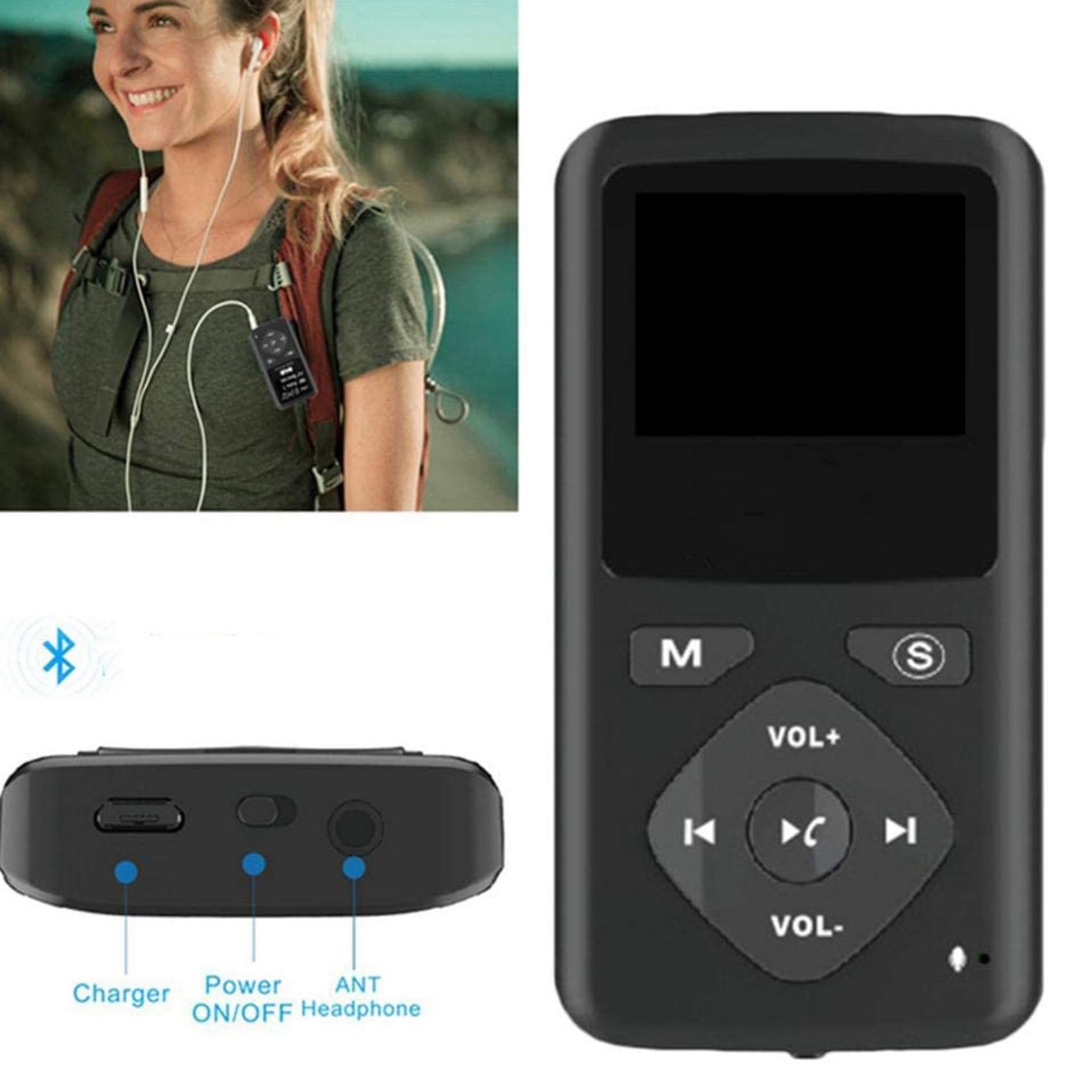 4X Radio Digital/Bluetooth 4.0 Bolsillo Personal FM Mini Radio Portátil Auricular MP3 Micro-USB para el Hogar