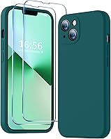 Vista 12 de BossKiss Funda compatible con iPhone 13, silicona de alta calidad mejorada [protección de cámara] [2 protectores de pantalla]