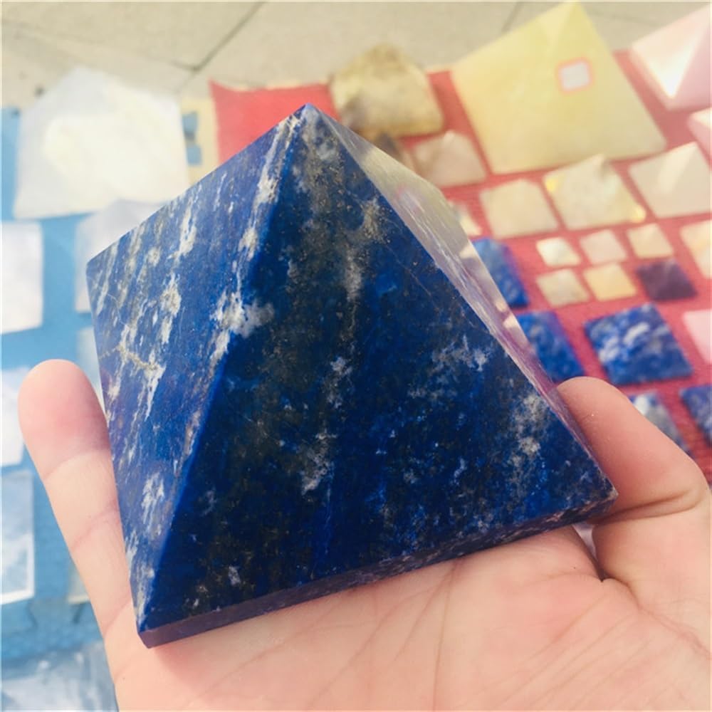 KatLin Natural Lapis Lazuli Pyramid Decoration Lapis Lazuli Crystal Pyramid Home Decoration Ornaments (Size : 4cm)