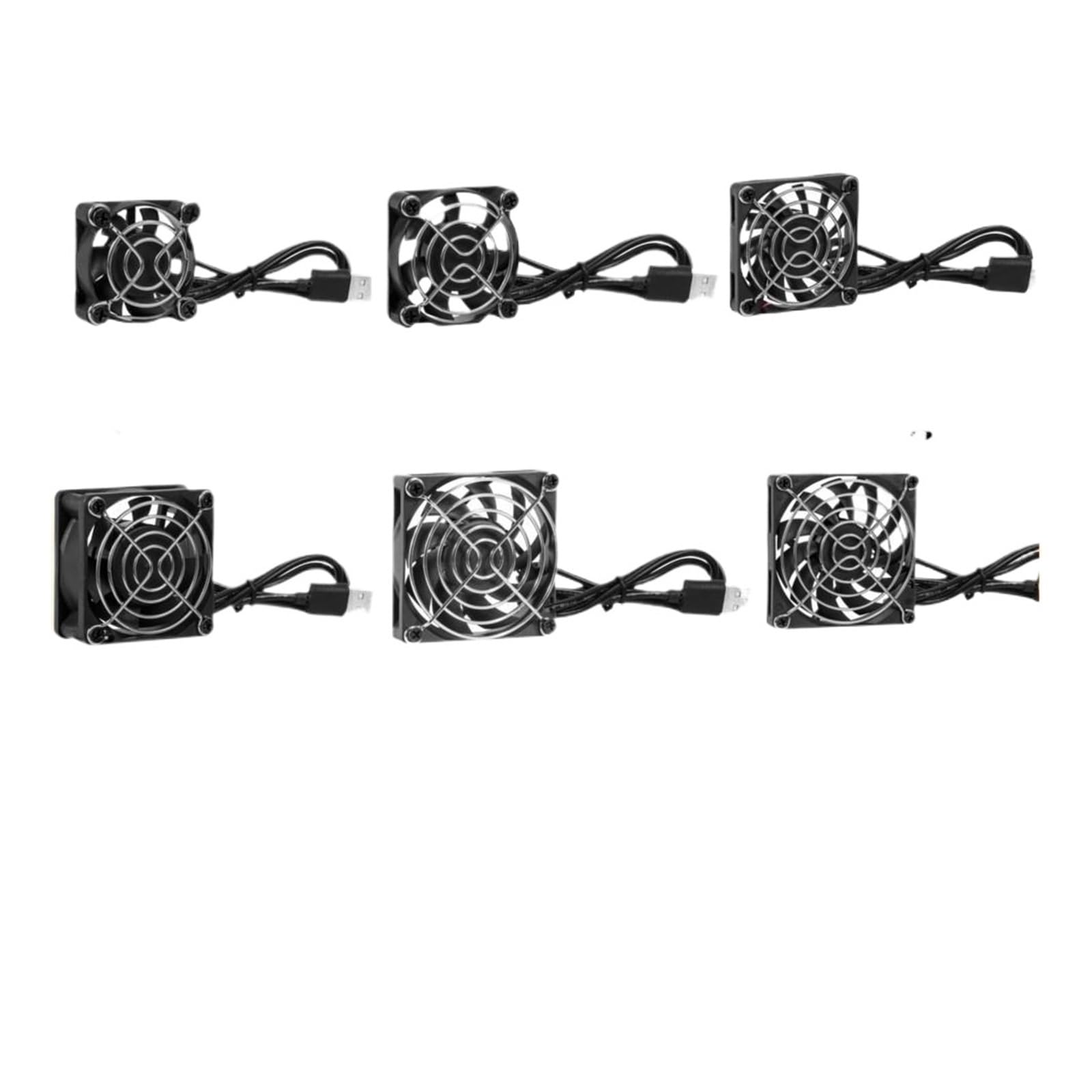 TYHUJKKL 2pcs Dual Ball USB Cooling Fans, DC 5V, (40mm 50mm 60mm 70mm 80mm)(USB8025)
