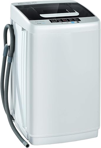 Lavadora completamente automática Giantex, lavadora portátil de lavandería 2 en 1, combo de lavadora y centrifugadora de 8.8 libras, bomba de