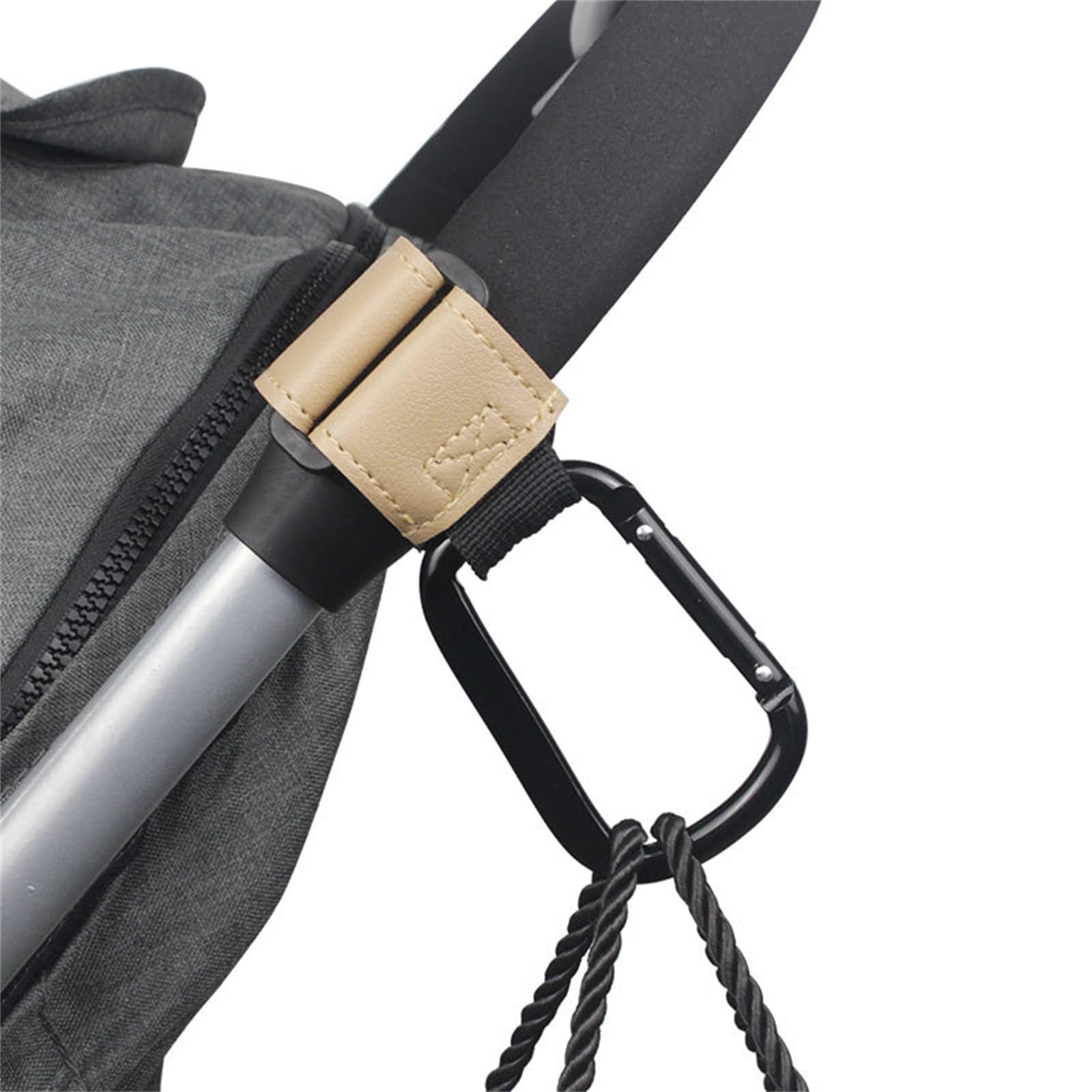 Pram Hook Diaper Bag Carabiner Hanging Hook Multi-Purpose Climbing Hooks for Grocery Shopping Bag Travel Gear