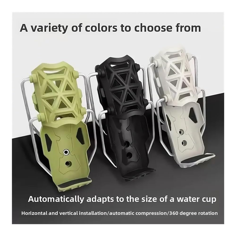1 Unidad. Portavasos Ajustable de 360 ​​Grados para Manillar de Bicicleta o Motocicleta, para Botella de Agua, para Ciclismo de Carretera y Moto de Aventura.