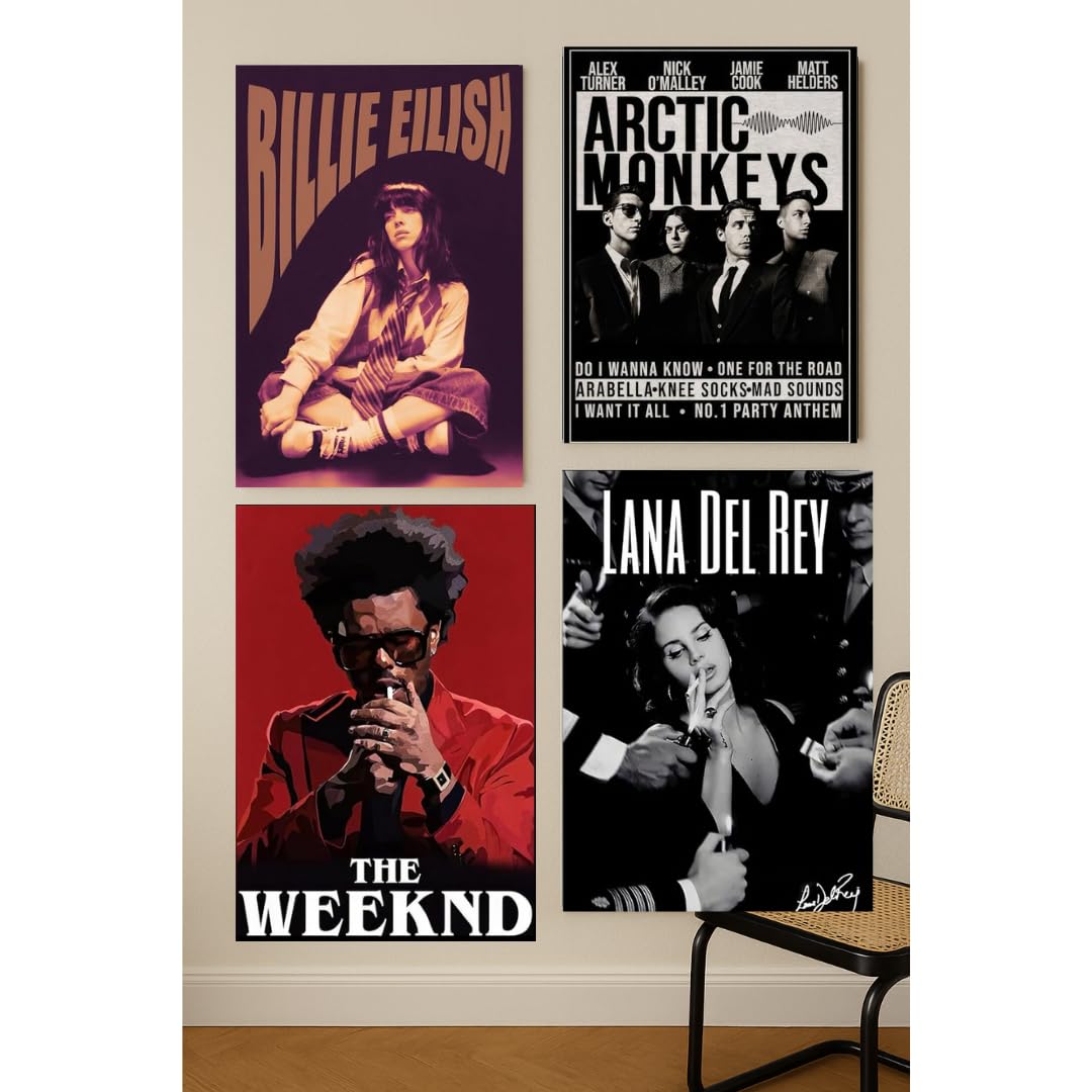 WALLPAPER AND THE ARTIST 壁紙とアーティスト（英語版） ADIGRAFIX Aesthetic Grunge Music Posters for Room and Hostel Decor