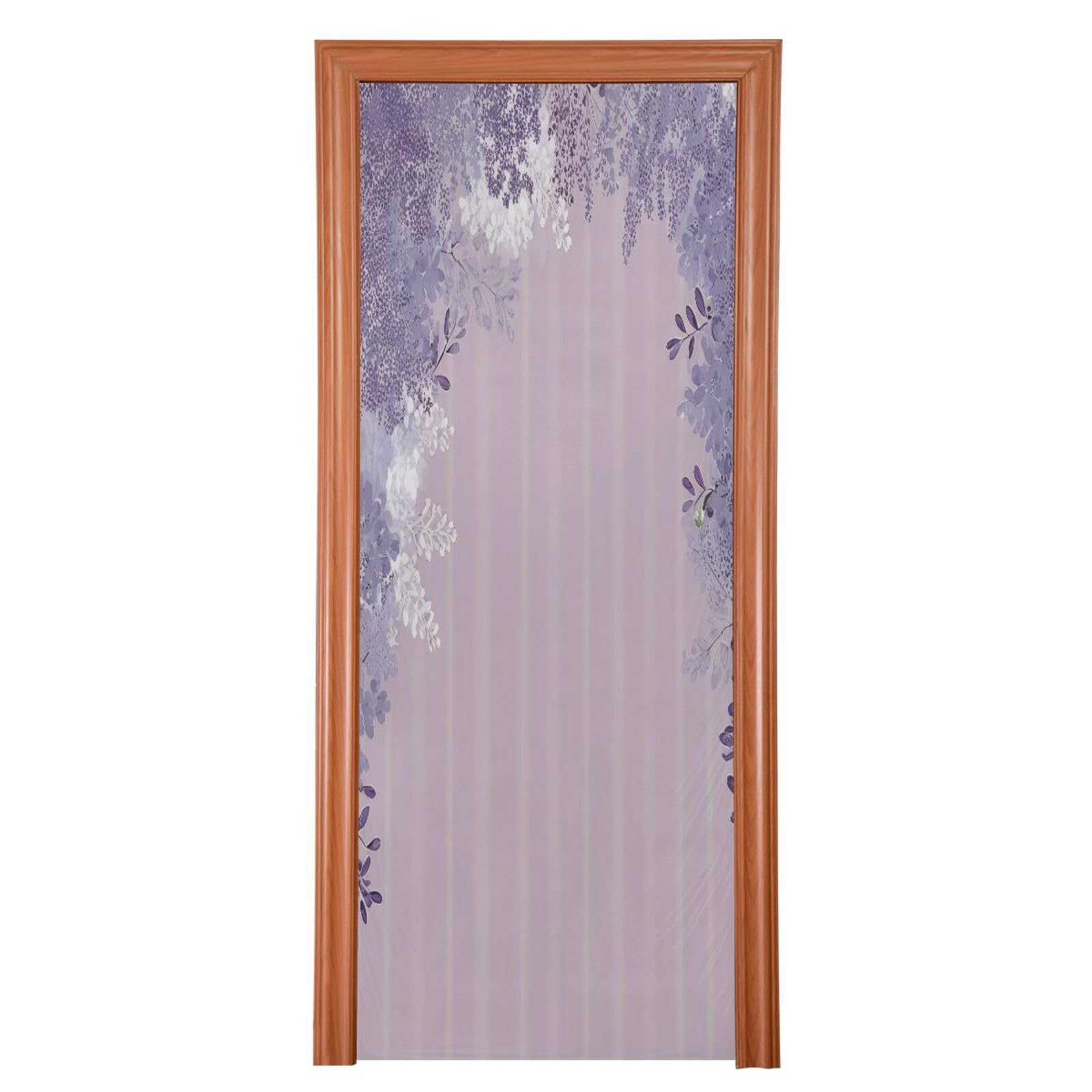FLildon Lilac Flowers Door Cover Decoration, Party Accessory Porch Decor for Festive Ornament Room Door Covers 32 x 79 Inch