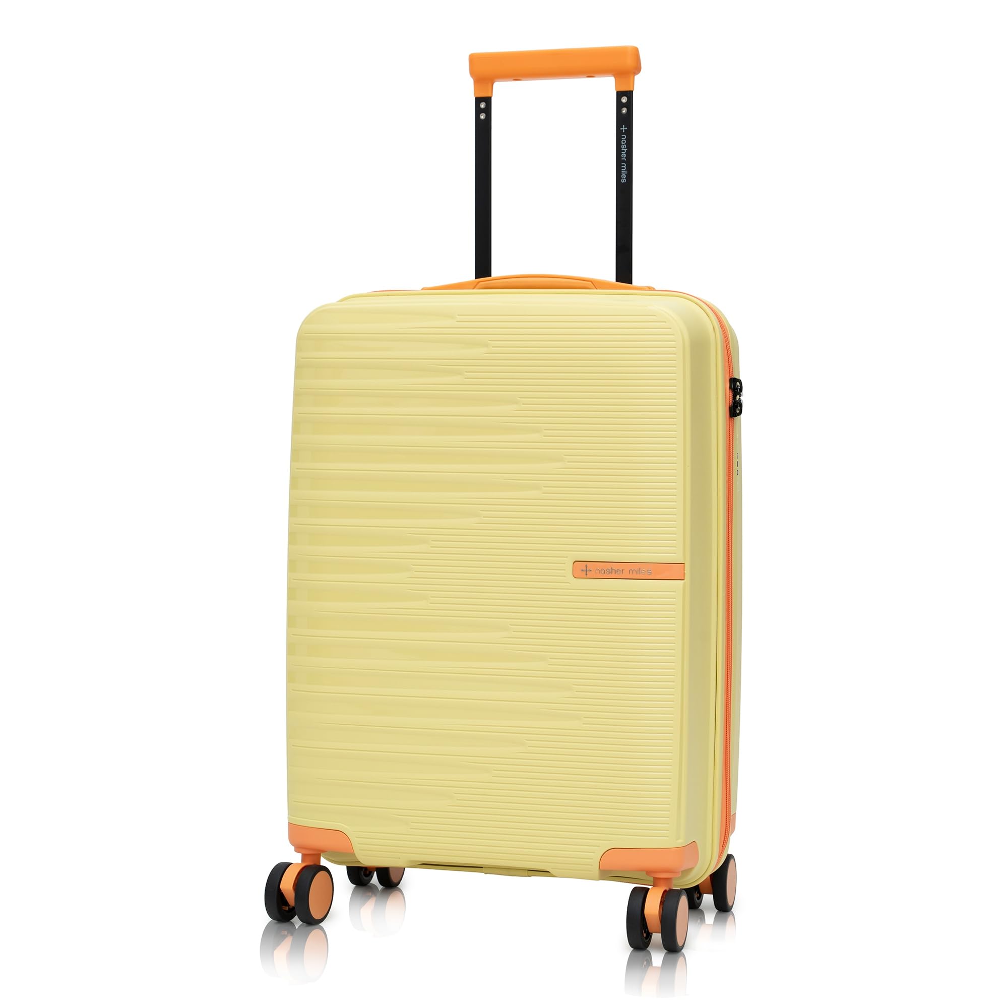 nasher miles Havelock TSA Lock and Anti-Theft Hard-Sided Polypropylene Cabin Luggage Cream 20 inch |55 Trolley Bag | Suitcase-picture-4