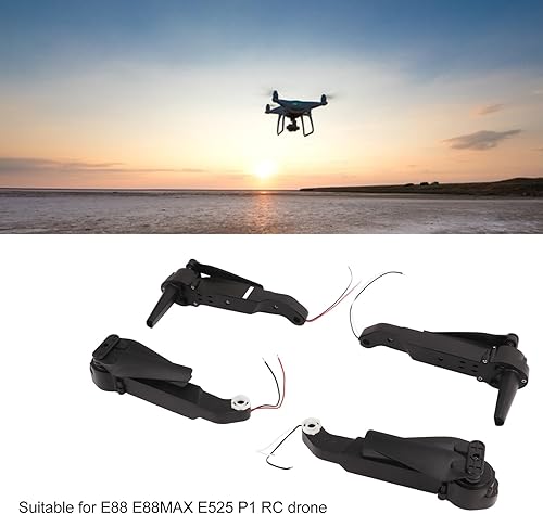 Miniatura 6 de RC Quadcopter Piezas de repuesto Axis Brazos con motor Hélice ABS Metal Racing Drone Frame Parts Accesorios de repuesto para E88 E88MAX E525 P1