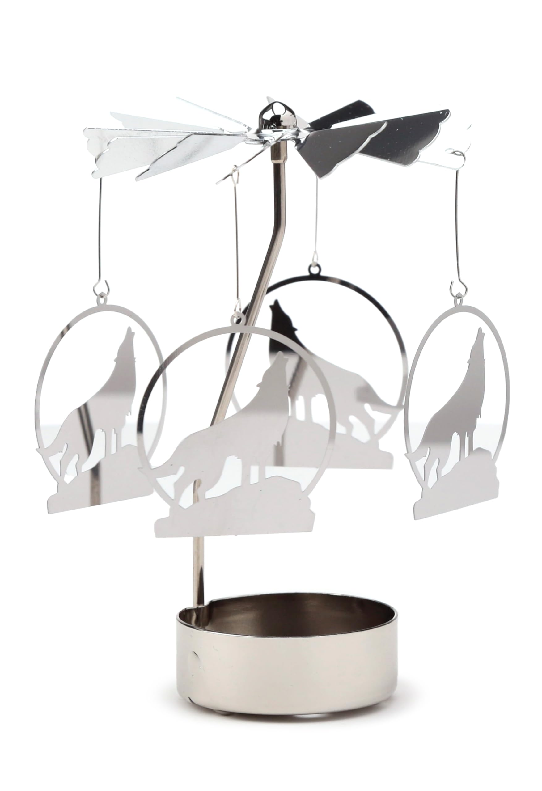 Puckator Bougeoir Rotatif en Forme de Loup Hurlant - Décoration d'intérieur - Accessoires de Salon