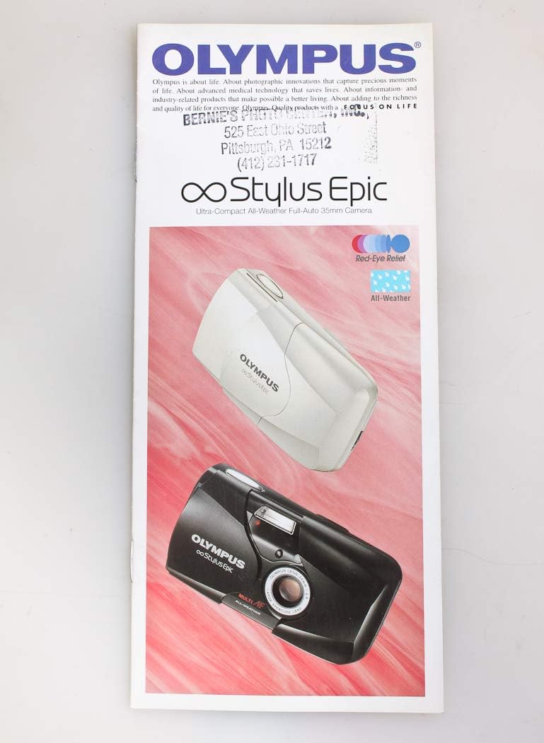 Olympus Infinity Stylus Epic Camera INFORMATIONAL BROCHURE Electronics