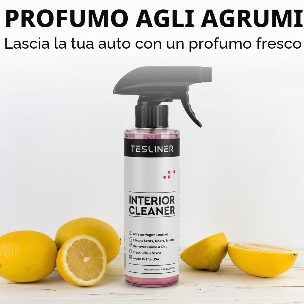 Tesla Detergente e smacchiatore per sedili, detergente per interni in pelle vegana bianca e nera, prodotti per la pulizia degli interni | Tesla Model Y Juniper Accessories 2026, Tesla Model 3