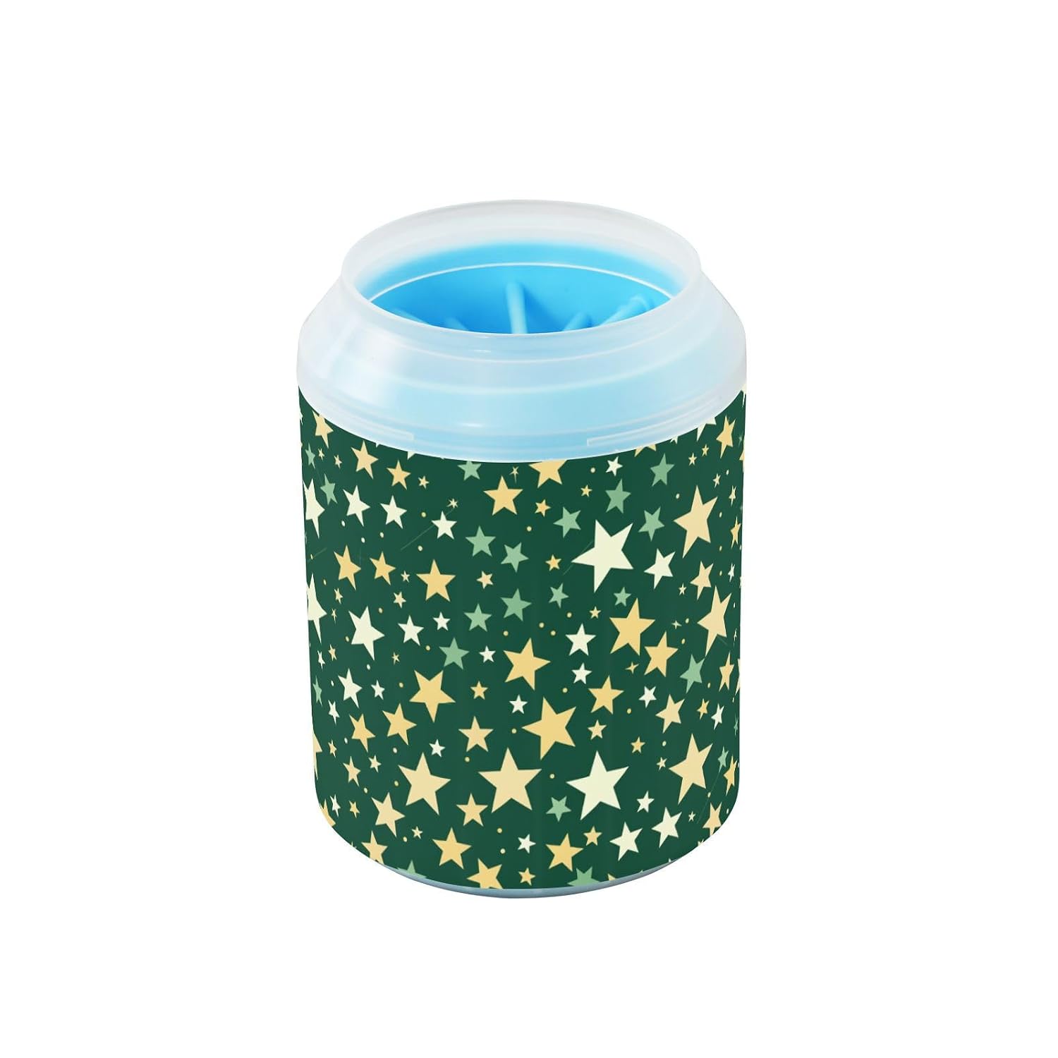 Gold Stars Olive Green Portable Dog Cleaner Washer and Massager with Silicone Brush Soft Feet Cleaning Machine for Small Medium Large Breed Dogs/Cats
