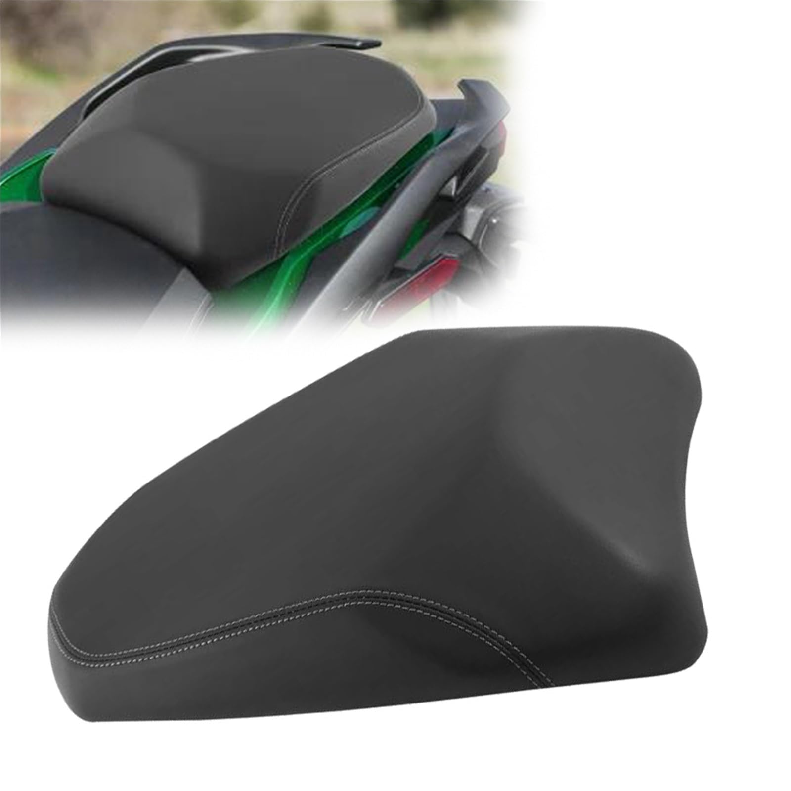 Selle passager noire haut de gamme pour moto Kawasaki Ninja H2 SX ZX1002BJF