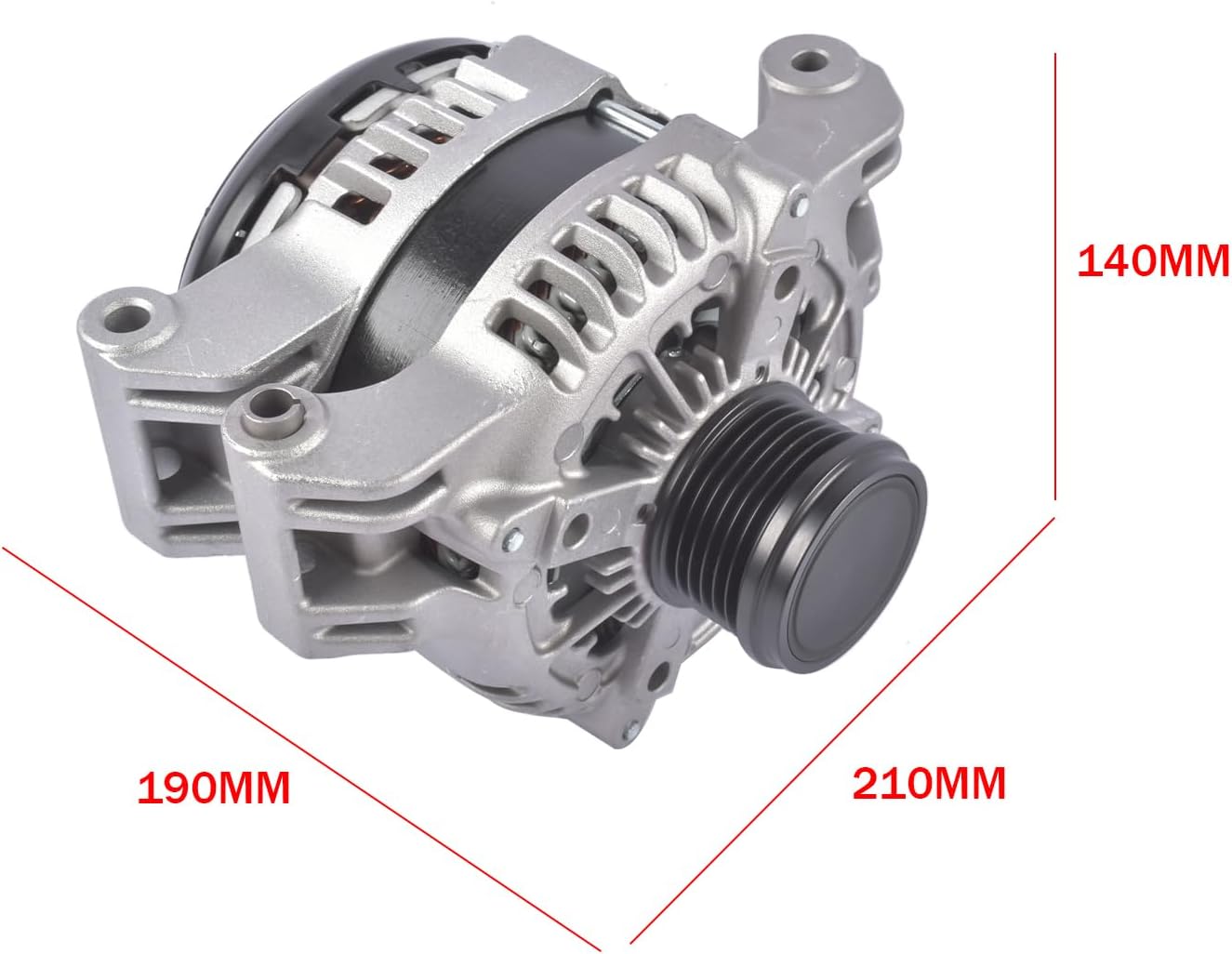 11598N Alternator Replacement for Dodge Challenger Charger Durango 2011-2023, Chrysler 300 2011-2023, Jeep Grand Cherokee 2011-2015, Ram 1500 2013-2015 12V 180A 3.6L V6# 56029789AA 04801778AF