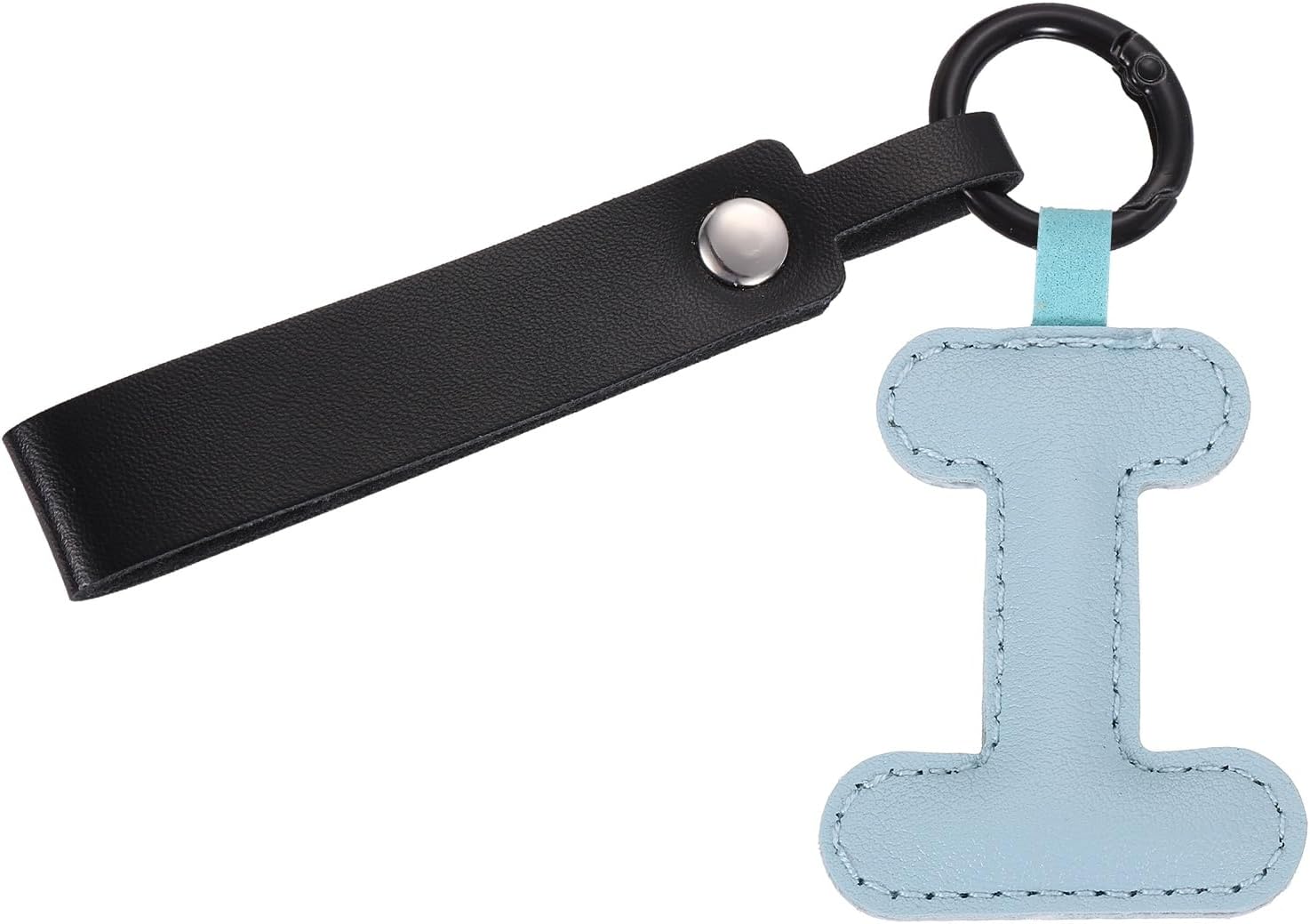 PATIKIL Initial Letter Keychain, PU Leather Key Chains Women Cute Short Lanyard Bag Charm