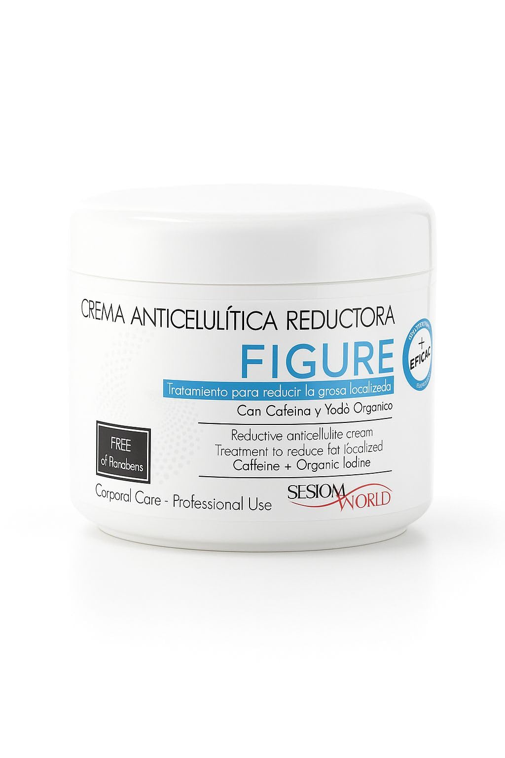 Sesiomworld Crema Anticelulítica Reductora Figure Cafeína sin Parabenos, 500 ml 1 Unidad