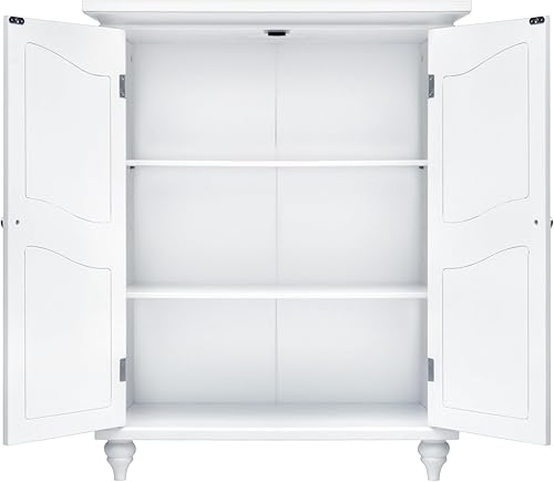 Miniatura 6 de Gabinete de piso de dos puertas Elegant Home Fashion Vera , Madera, metal, Blanco