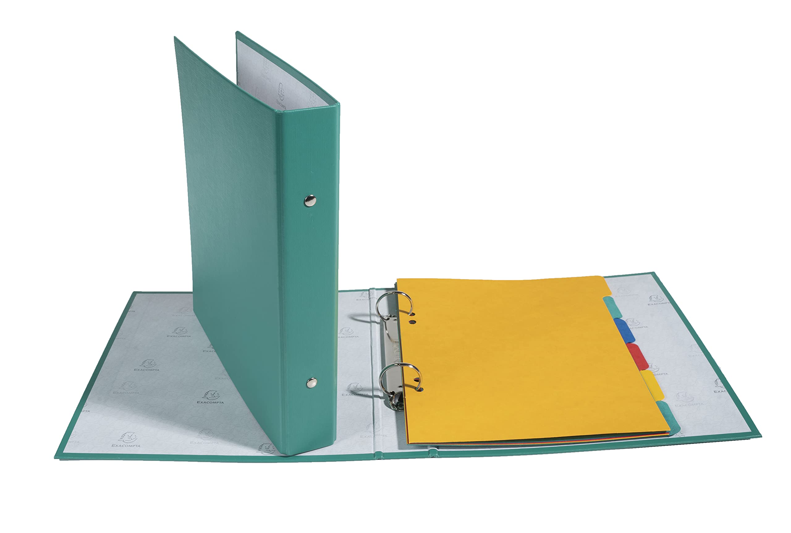 Raccoglitore Exacompta Verde - 2 Anelli 25mm, Per Fogli 22x17cm, Polipropilene - Foto 4