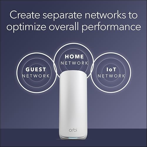 Miniatura 8 de NETGEAR Orbi 870 Series Tri-Band WiFi 7 Mesh System (RBE873) - Router + 2 extensores satelitales, características de seguridad, hasta 21 Gbps, cubre
