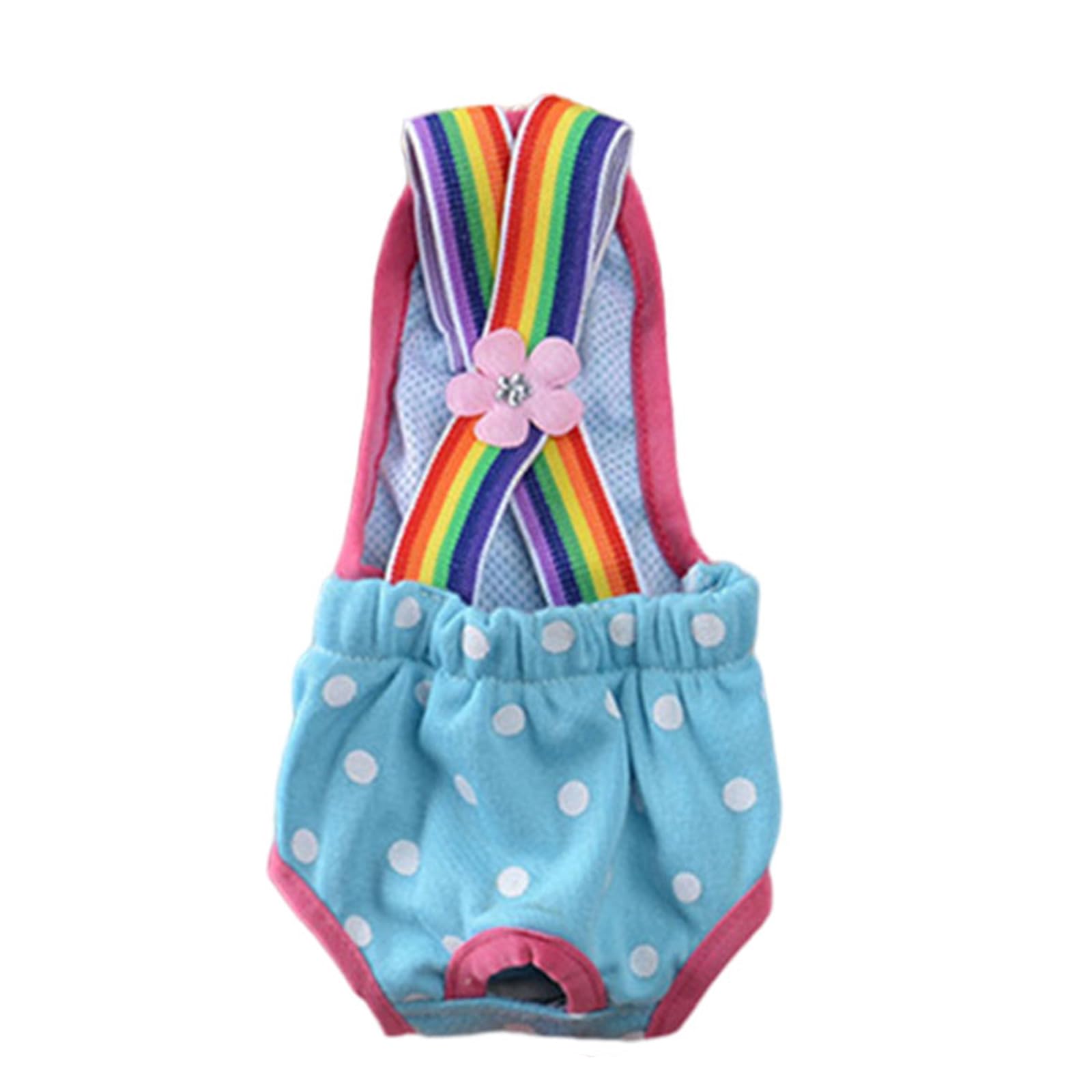 Csnbfiop Dog Diaper Sanitary Panties Girl Dog Underwears Jumpsuits for Girl Dog Female Dogs Pet Suspenders Diaper Shorts