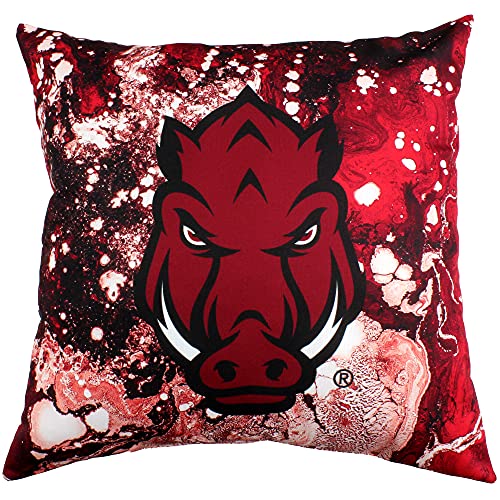 Arkansas Razorbacks 2 Sided Color Swept Decorative Pillow, 16", Made in The USA