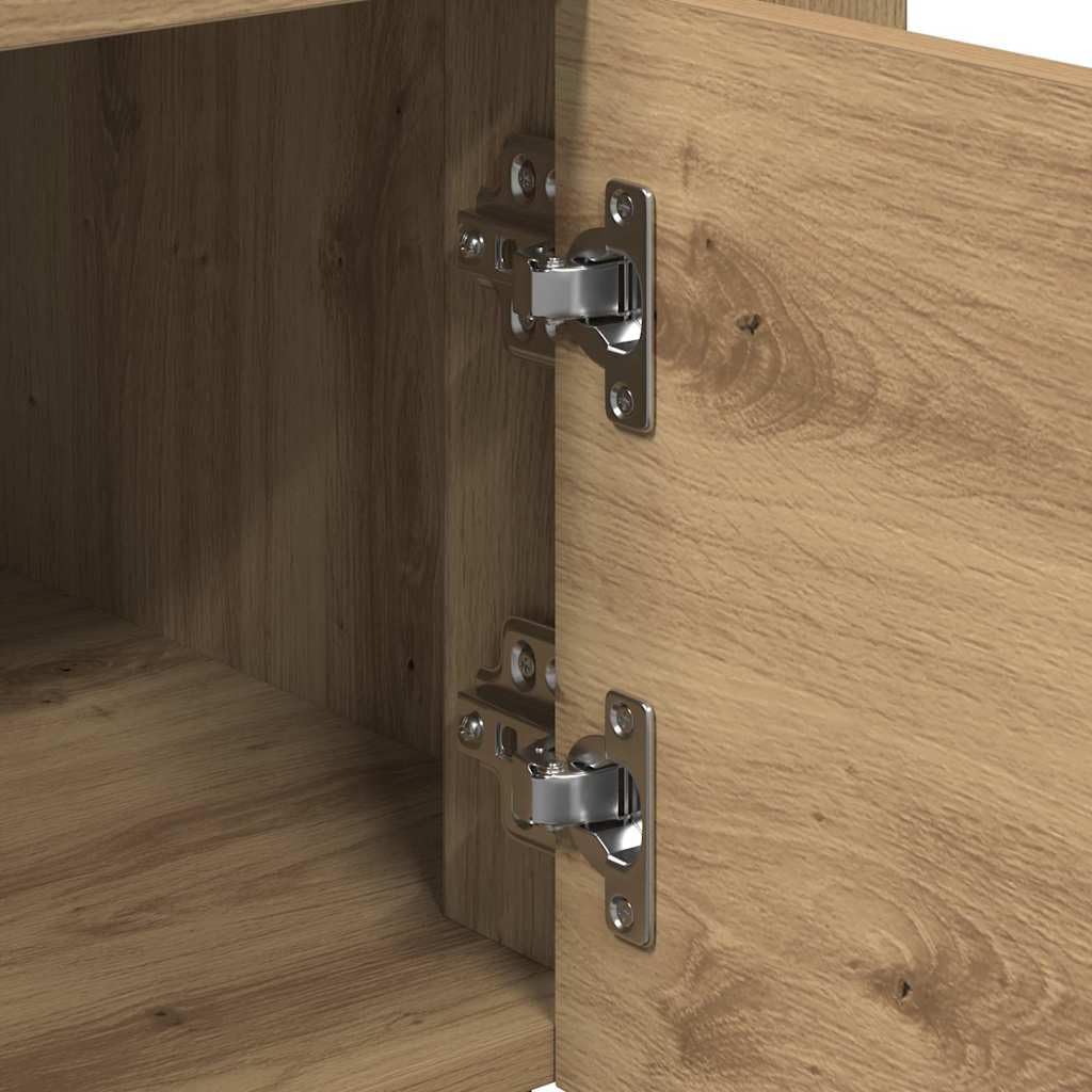 vidaXL Küchentrolley Artisan-Eiche 60 x 45 x 80 cm Holzwerkstoff | Passt perfekt in kleine Räume, Ausgestattet mit verriegelbaren Rädern für zusätzliche Stabilität,