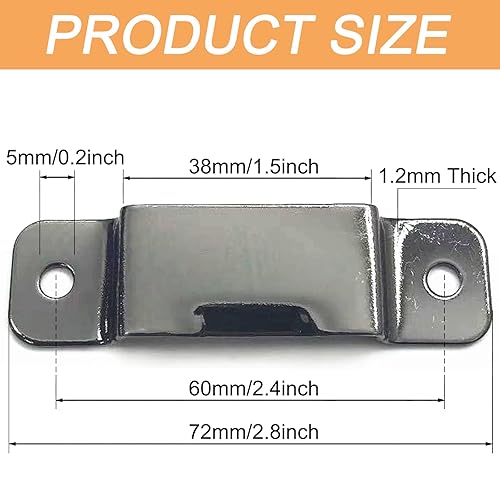 Miniatura 2 de 8 piezas de soporte pequeño de metal para cinta métrica, clip para cinta métrica, funda de medida occidental con remaches para herramienta de