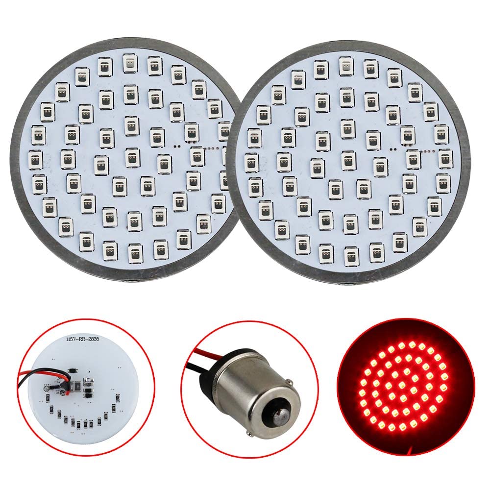 Akmties Motorcycle led turn signals 2'' Bullet Style led Front Light Kit Compatible for Motorcycle (1156 bullet without lens)