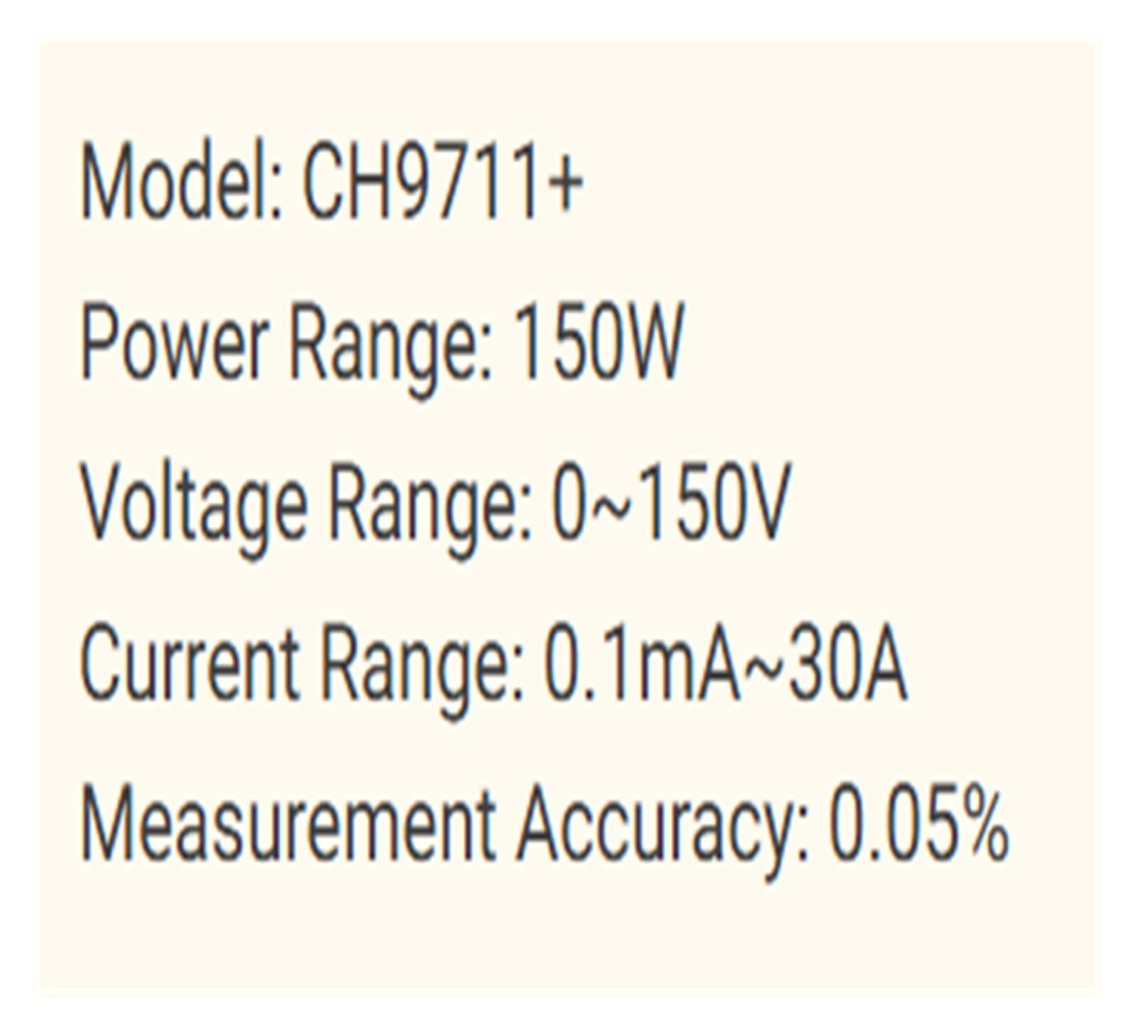 Tester di carico elettronico CC programmabile CH9711+ 150 W 150 V 30 A