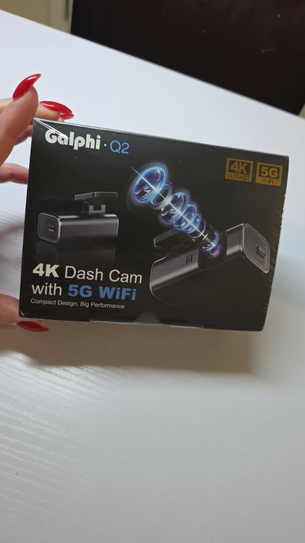 Galphi 4K Mini Dash Cam - 5GHz WiFi, 64GB Card Included 8