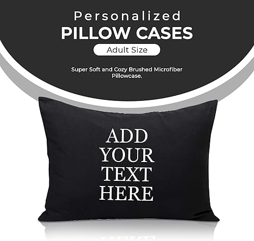 Miniatura 2 de Personalized Passion Fundas de almohada tamaño King (20 x 40 pulgadas), fundas de almohada suaves y acogedoras con cierre de sobre con nombre