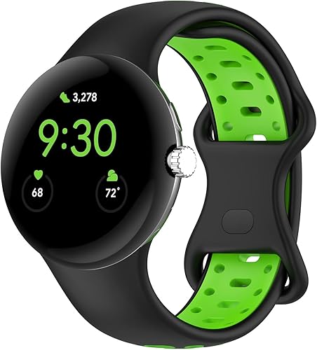 Miniatura 1 de Eiavike Compatible con Google Pixel Watch Band - Correa deportiva de silicona transpirable para reloj de repuesto para Google Pixel Watch 2022