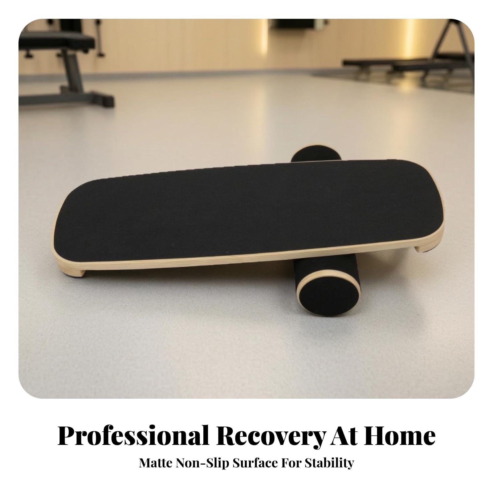 predolo Tabla Equilibrio con Rodillo Estable | perficie Negra Antislizan, Portátil, para Casa, Gimnasio