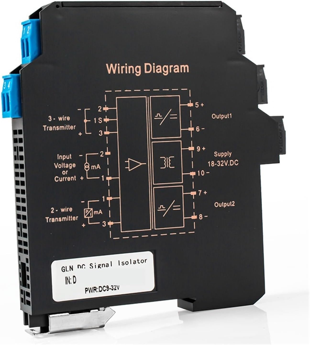 4-20mA Signal Converter to 0-10V 0-5V 1-5V Analog Signal Isolator 1 in 1 Out(Input 0-10v,Output 0-5V)