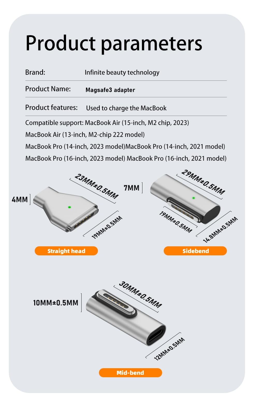 LivX Type-C - MagSafe 3 ile Uyumlu Manyetik Şarj Adaptörü Çevirici 140W Hızlı Şarj Desteği, LED Göstergeli Gümüş SFU-3