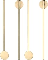 Vista 18 de Restaurantware Cuchara reutilizable de acero inoxidable de 5 pulgadas: perfecta para bares y restaurantes, cuchara de julep chapada en oro, popote