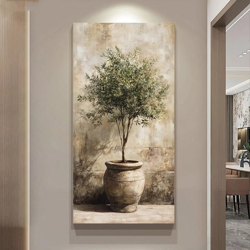 Tableau olivier moderne minimaliste GOSRD 80x160 cm pour décoration murale