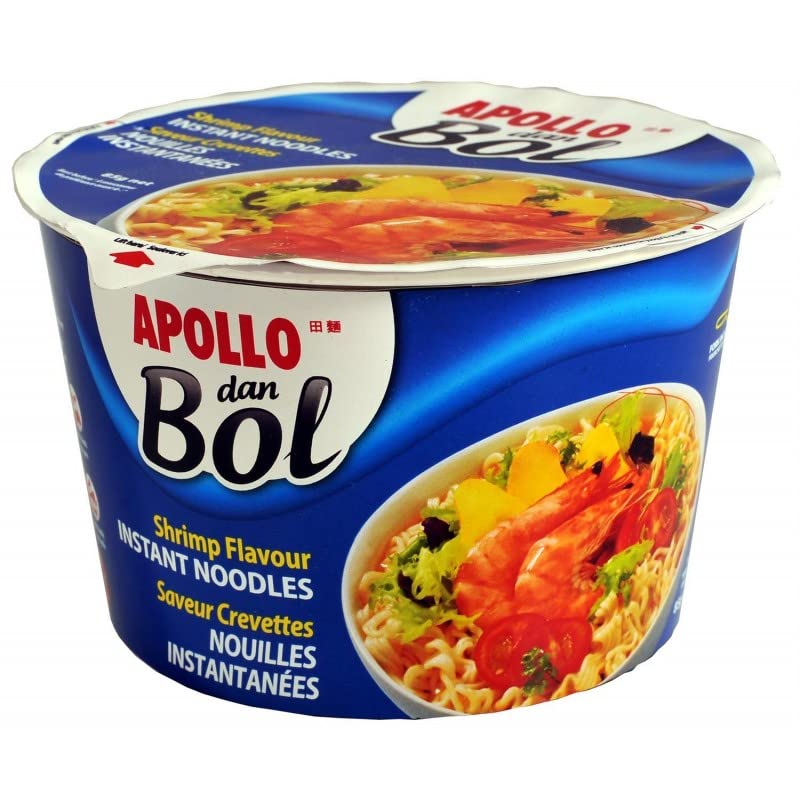 APOLLO – Fideos Dan Gambas 85 g – Sabores exóticos y deliciosos – Listo en pocos minutos – 4 unidades