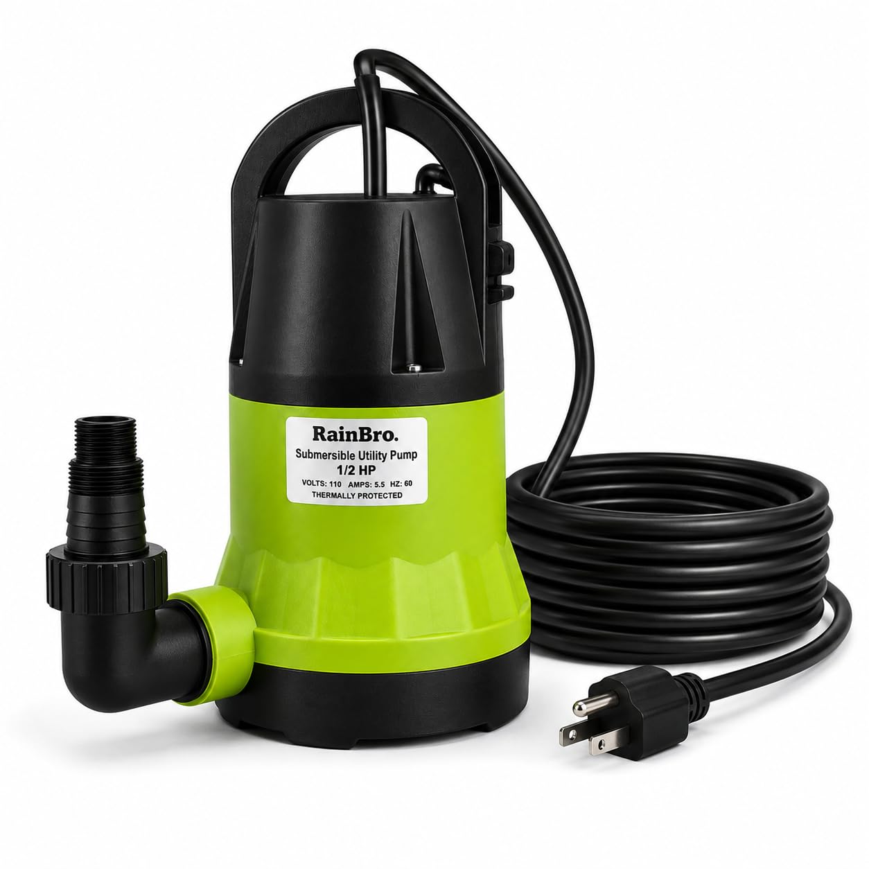 Sump Pump, Submersible Water Pump for Water Removal, 1/2HP