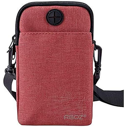 Crossbody Bag, Agoz Pink Cell Phone Purse Wallet Sling Shoulder Handbag Strap for Apple iPhone 14 13 12 11 PRO MAX, XS MAX XR, Galaxy S22 S21 S20 S10, Note 20 10, J7, A13, A53, Google Pixel 6 Pro 6A 5