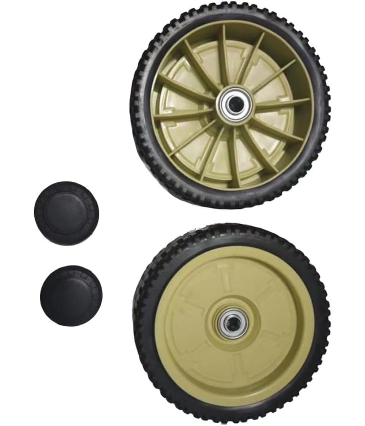 Rueda de repuesto para cortacésped con ruedas delanteras y traseras, 200 mm, compatible con HR214 HRU214 HRU215 (4 unidades)